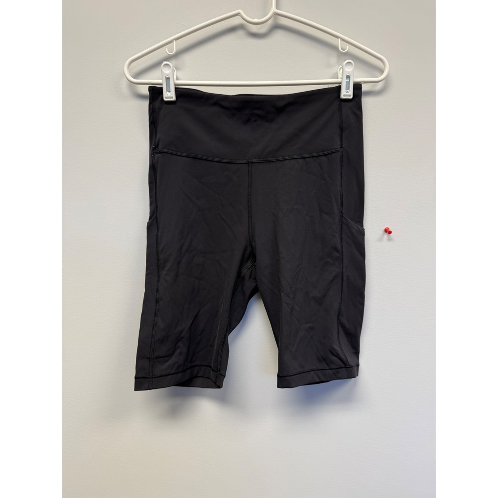 Athleta Ultimate Stash Pocket 9 Inch Shorts Black Womens Size Medium Activewear